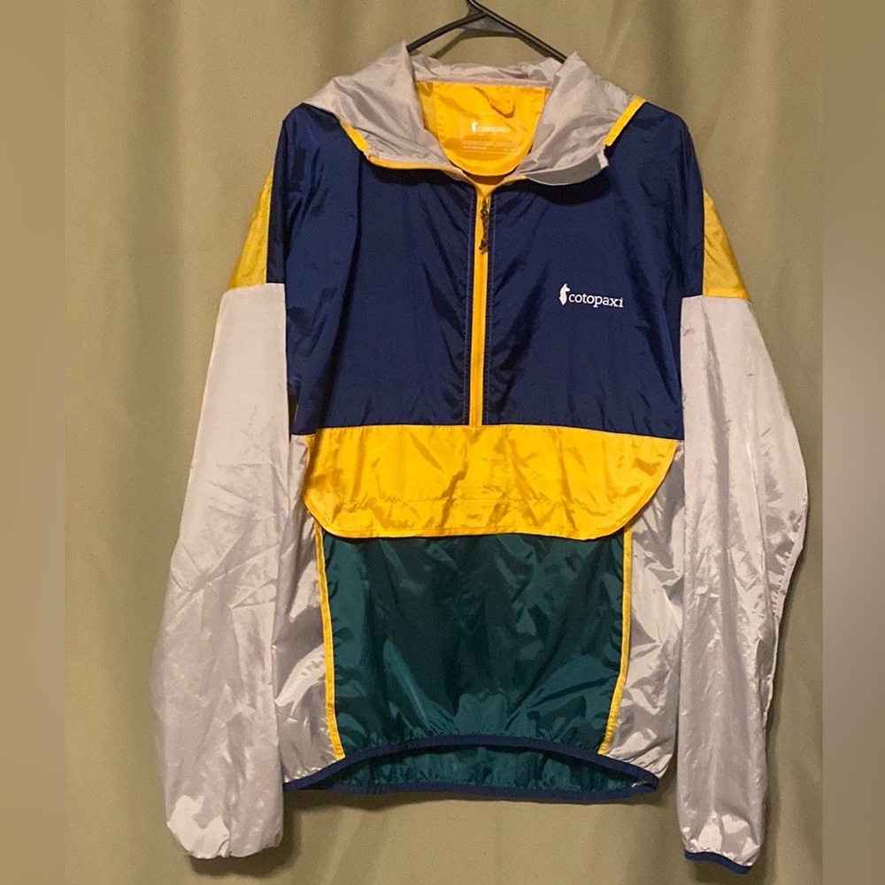 Cotopaxi Teca Technical  Hooded Windbreaker Unisex Muti-Color WMNS L/ Mens M
